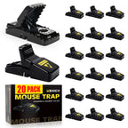 20 Pack Mouse Traps Indoor for Home,Mice Traps for House,Reusable Mouse Trap that Work,Small Mice Catchers for Home Indoor, Quick Set Mousetraps Effective