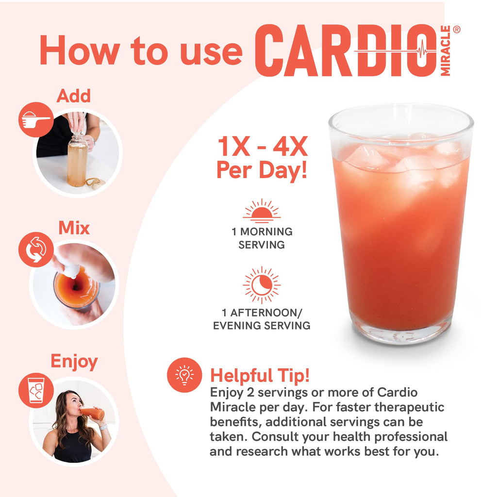 Cardio Miracle Nitric Oxide Supplement 30 Servings - Beet Root Powder with L-Arginine to Support Circulation, Blood Flow, Energy, Endurance, Stamina & Heart Health for Men and Women