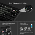 HITIME XVX Retro 75% Gaming Keyboard with TFT Smart Display&Knob, M87 Pro Bluetooth/2.4G/USB-C Wireless Mechanical Key Board