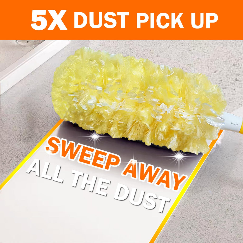 SoliFairy 60 Heavy Duty Duster Refills for Swiffer Duster, Large, Yellow