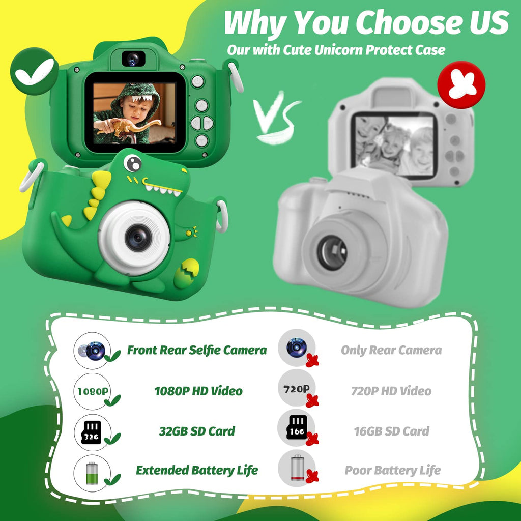 Upgrade Kids Camera,Christmas Birthday Gifts Toys for Ages 3‑12