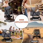Dog Stroller for Large & Medium Dogs (20–132 lbs), Pet Stroller for 2 Small Dogs, Cat Strollers for 2 Cats, Extra Large Heavy Duty, Foldable & Fully Ventilated Design, Gray