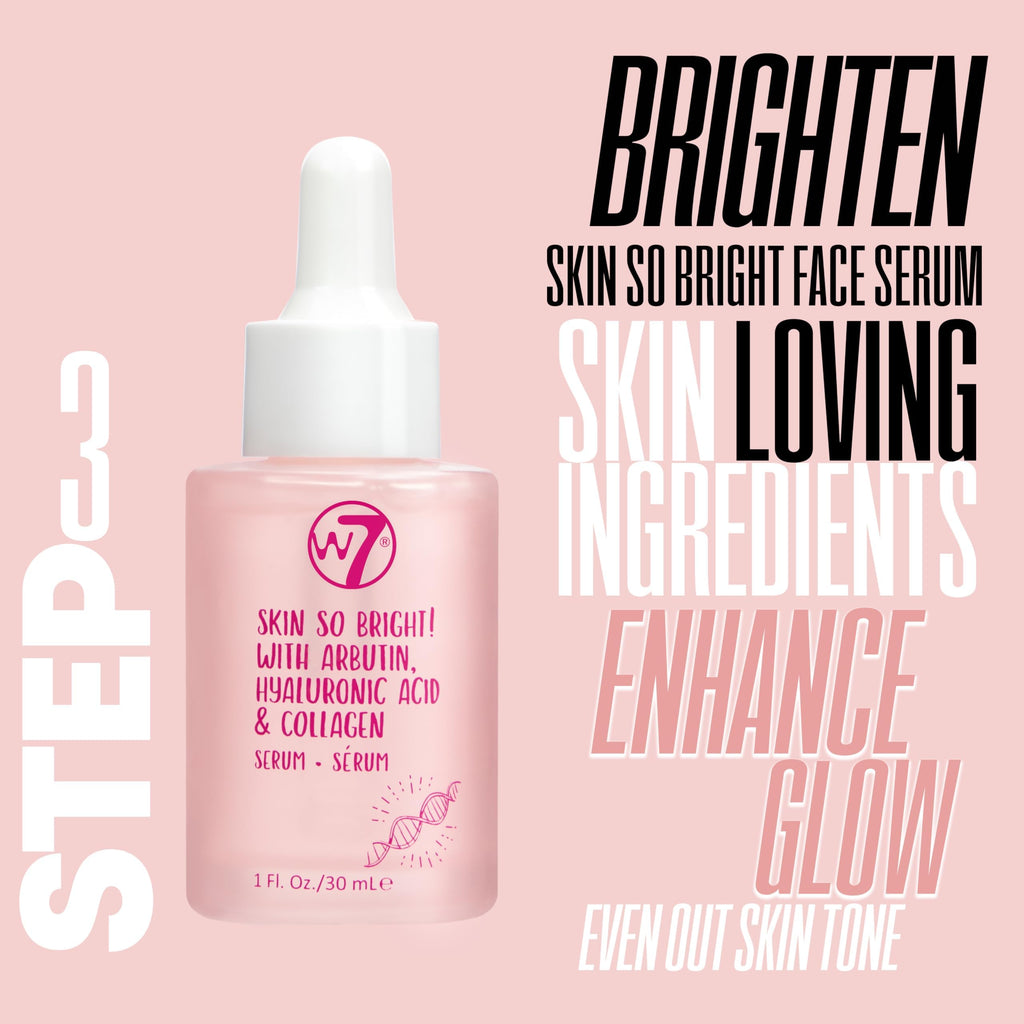 W7 Self Care Skincare Set | Face Cleanser, Toner, Serum, Moisturizer & Lip Mask | Complete Daily Face Routine | Full Size, Long Lasting Products to Use at Home