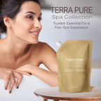 Terra Pure Spa Collection 1 Liter Body Wash Refill Bag For Soap Dispensers | Bulk Toiletries for Vacation Rentals, and Home Bathroom Showers | Green Tea Lemongrass | Single