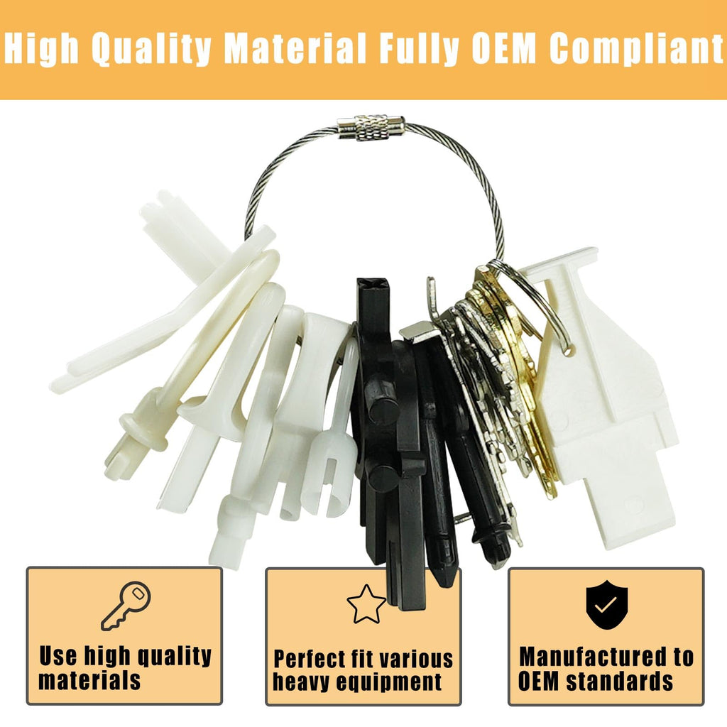 21 Pcs Dispenser Key Set for Waffle San Ja-mar Geo-rgia Pa-cific to-rk Kim-berly Cl-ark Bra-dley Paper Towel Toilet Paper Soap Dispensers Replacement Keys Cat 74 E114 Key