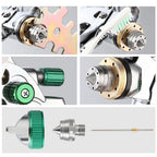 ENDOZER Professional HVLP Spray Gun Set Gravity Feed Air Spray Gun with 1.3, 1.5, 1.8mm Nozzles 20oz 600cc with Gauge for Auto Paint, Primer, Clear/Top Coat & Touch-Up (Not Suitable for Latex Paint)