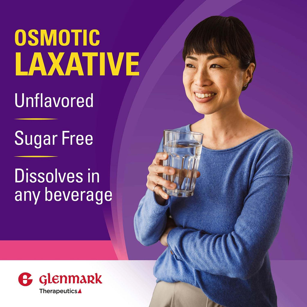 Glenmark Therapeutics Polyethylene Glycol 3350 Powder, Osmotic Laxative, 45 Daily Doses, Softens Stool, Relieves Occasional Constipation, Powder for Solution, 26.9 Ounce
