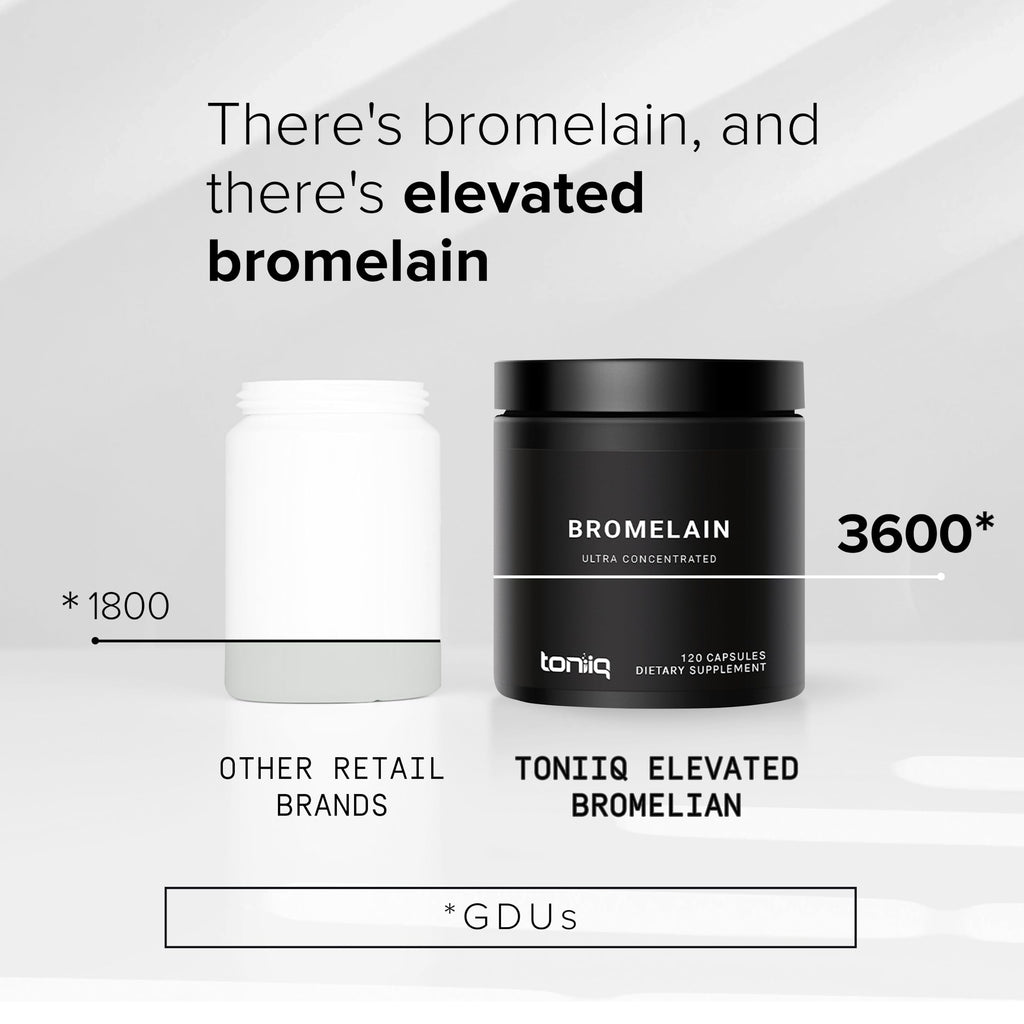 Ultra High Strength Bromelain 500mg - 3600 GDU/Gram - Highly Concentrated and Bioavailable - Third-Party Tested Formula - 120 Vegetarian Capsules - 120 Servings Per Container - Bromelain Supplement