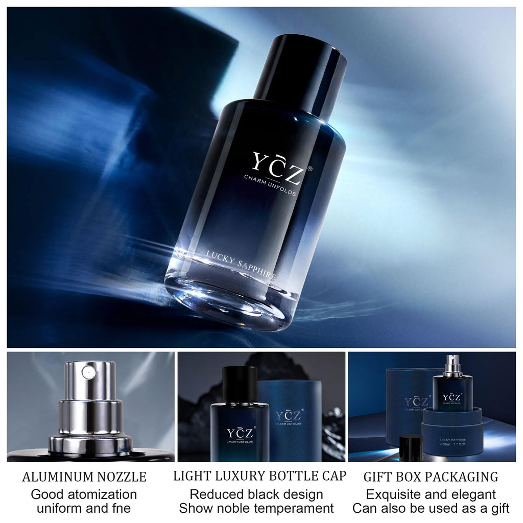 Ycz Lucky Men's Eau De Parfum New Round Box Packaging,1.7oz(50ml),Long Lasting EDP Men.Making it the ideal gentlemen���s gift (2-Pack)