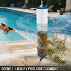 Cleaning Tool for Swimming and Spa Filter, Stainless Claw Steel Pool Filter Cleaner Stand, Spinning Clean for 3, 4, 6 in Pool Cartridges