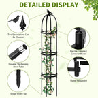 SDLDEER 1 Pcs 6.7FT Garden Obelisk Trellis Climbing Plant Support