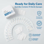 McKesson Split Sponges, Sterile, 6-Ply, 2 x 2 in, 70 ct