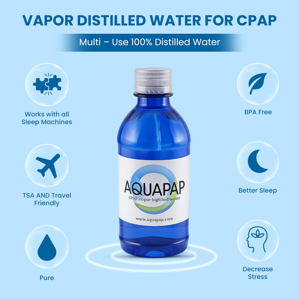 Aquapap Vapor Distilled Water Case of 24 x 12 oz bottles