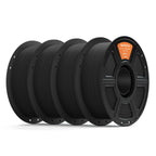 ELEGOO Matte PLA Filament 1.75mm Black 4KG, 3D Printer Filament High Precision, 4pcs 1kg Spool (2.2lbs) Fits for Most FDM 3D Printers
