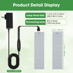 PlantaPulse Grow Lights for Indoor Plants, Ultra-Thin Panel, 540LEDs Full Spectrum, 8/12/16H Timer, 10 Dimmable Levels