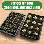 5-Pack Seed Starter Trays with Humidity Dome & Large 24-Cell Plug Trays