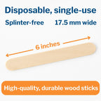 McKesson Tongue Depressors [5000 Count] Adult Size, Non-Sterile, Wood, Unflavored, Splinter-Free, 6 in - Use for Medical, Arts, Crafts, Spa - 500 Count, Pack of 10