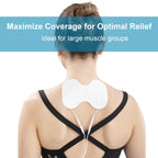 DOMAS TENS Unit Electrode Pads (XL) - 4x6 Inch for Back Pain Relief- Compatible with TENS 7000 and Other 2mm Pin Units - Reusable & Latex-Free