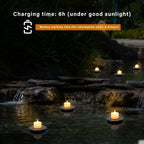 GGNOO Solar Floating Pool Lights, 3-Pack Solar-Powered Float Candles Lamps Tea Light for Pond Party Garden Backyard Outdoor Decor