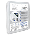 Kotap 30 x 30 Ft. Heavy-Duty Protection/Coverage Tarp, Superior Weave for Greater Longevity 8-mil, Multi-Use, Waterproof, White, 1-Pack (TRW-3030)