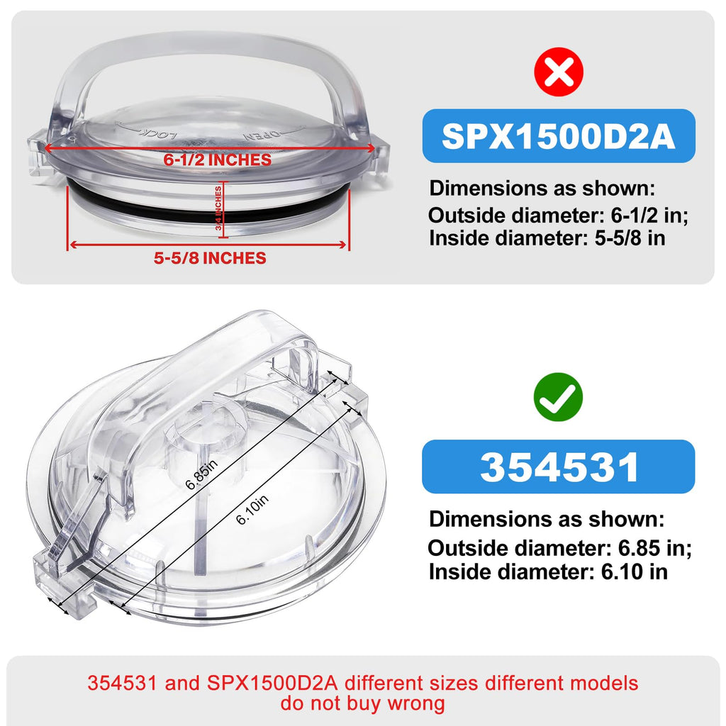 354531 Universal pool pump Lid Replacement part for Sta-Rite Dynamo Aboveground Swimming Pool Pump, 354531 pool pump lid with O-Ring