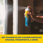 Zep Foaming Glass Cleaner - 19 oz (Case of 12) ZUFGC19 - Streak-Free Professional Grade Formula that Dissolves Dirt, Fingerprints and Grime on Glass, Mirrors, Windows and Plexiglas in Home, Business,