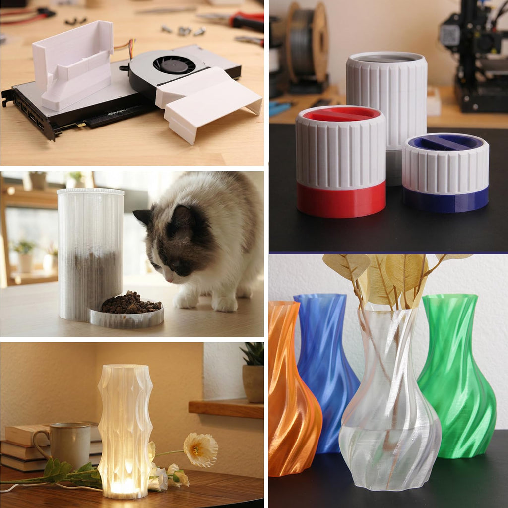 eSUN PETG Basic Filament 1.75mm, High Toughness Glossy PETG 3D Printing Filament, 1KG per Spool, 2 Spools 3D Printer Filament, Grey