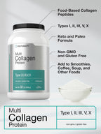 Horbaach Multi Collagen Protein Powder 32 oz | Type I, II, III, V, X | Hydrolyzed Collagen Peptides | Keto & Paleo Friendly | Unflavored & Gluten Free