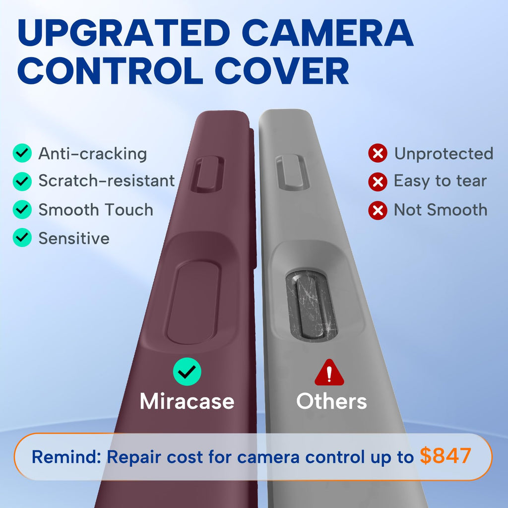 Miracase Silicone & Magnetic for iPhone 18 Pro Max Case, Burgundy