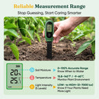 Grenebo 3-in-1 Soil Moisture Meter, Digital Plant Water Meter, Temperature & Sunlight Intensity Sensor, LCD Display Soil Tester for Gardening, Farming, Plant Care, Indoor & Outdoor Plants, 2 Pack