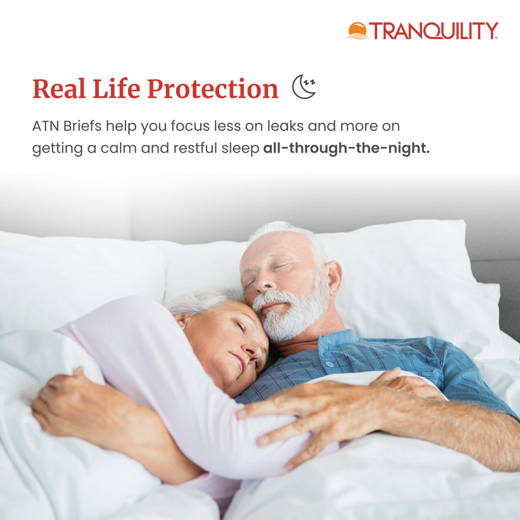 Tranquility Premium ATN Disposable Briefs with Tabs, Overnight Protection Superabsorbent Core for Leak-Free and Full-Fit Comfort, X-Large 72ct Case