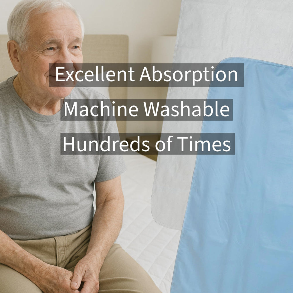 Vakly XL Washable Reusable Underpads 36"x54" Waterproof Absorbent Bedding [3 Pack] Pee Protection for Beds Sofa & Mattress, Large Incontinence Bedwetting Bed Pads - Elderly Adults Seniors Kids & Pets