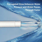 1.25" x 41in Pool Hoses Set for Above Ground Pools – Pool Pump Replacement Hose with Clamps, Compatible with Intex, Coleman, Summer Waves Pool Pumps & Filters (2 PACK Blue)
