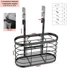 Aolldy 3 in 1 Hair Tool Organizer - Adjustable Height Wall Mounted/Cabinet Door Bathroom Organizer, Under Sink for Hair Dryer, Flat Irons, Curling Wands, Straighteners