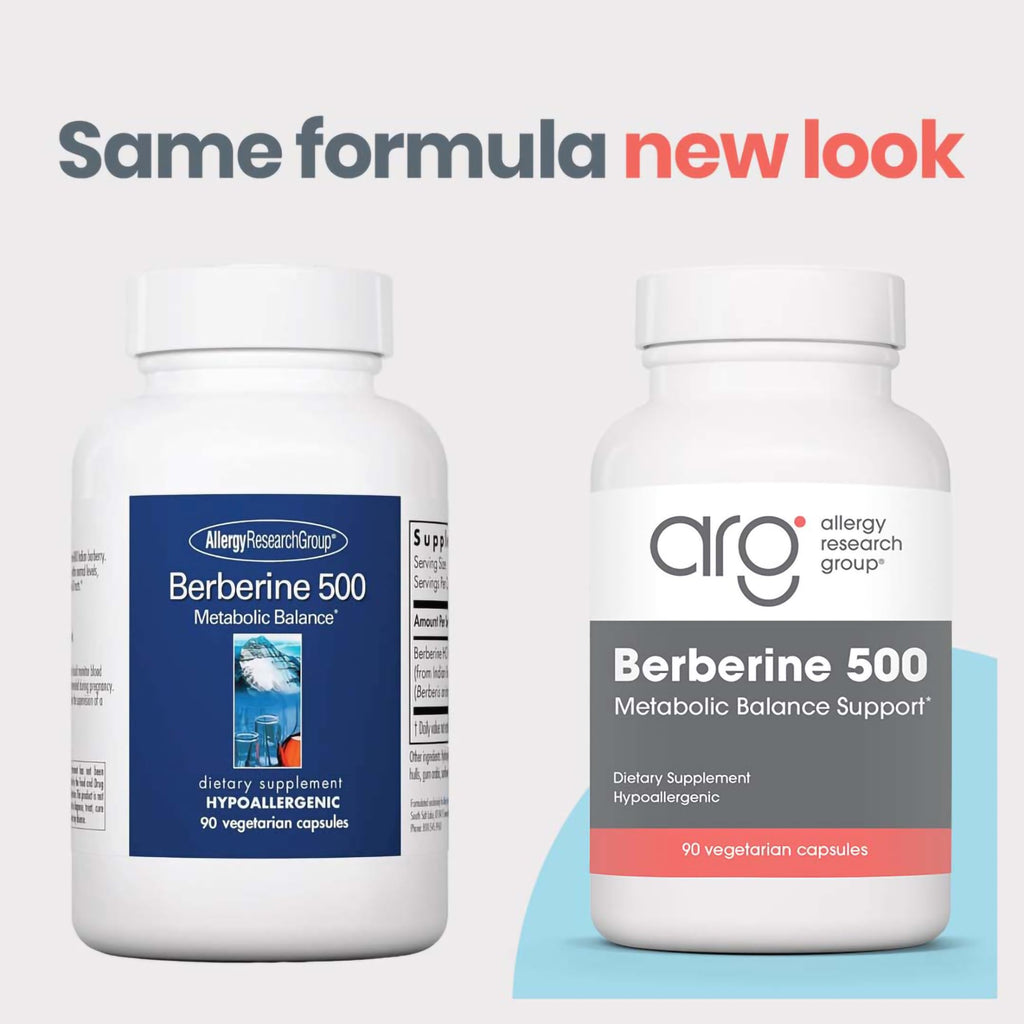 ARG Berberine 500 - 500 mg Berberine HCl - Metabolic & Blood Glucose Support - AMPK Activation Formula - Non-GMO Botanical Extract - 90 Servings - 90 Capsules