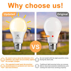 TJOY Dusk to Dawn Light Bulb Outdoor, Light Sensor, Automatic On/Off, 2700K