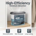 Premium Moisture Absorbers and Dehumidifier Tubs – High-Efficiency Closet Dehumidifier and Dehumidifier for Car, Odor Control Charcoal, 12 Pack, 7.5 Oz
