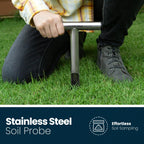 Varomorus Soil Sampler Probe Stainless Steel Tubular T-Style Handle. (12 inch)