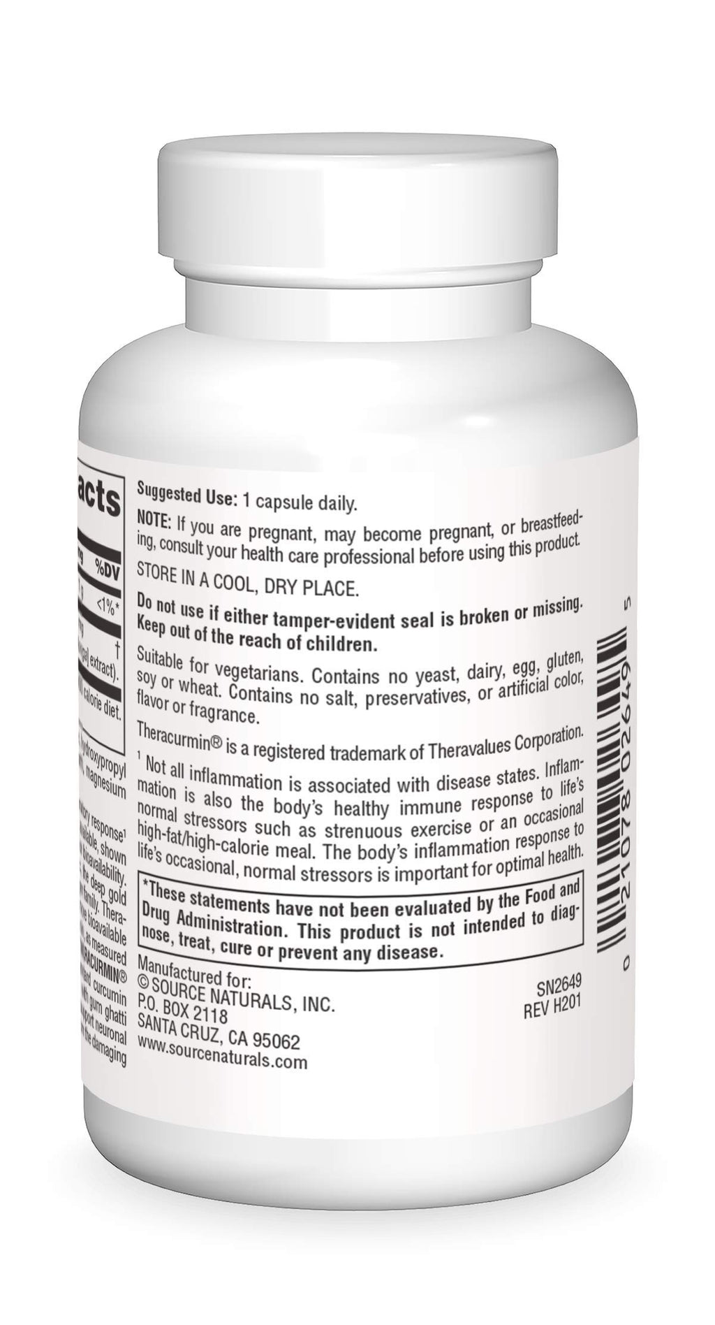 Source Naturals Theracurmin, Supports Healthy Inflammatory Response*, 600 mg - 30 Vegetarian Capsules