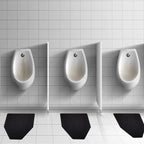 Urinal Mats (12 Pack) - High Absorbent Mats for Men's Restrooms - Mat Man. Large, Black, 12 PCS