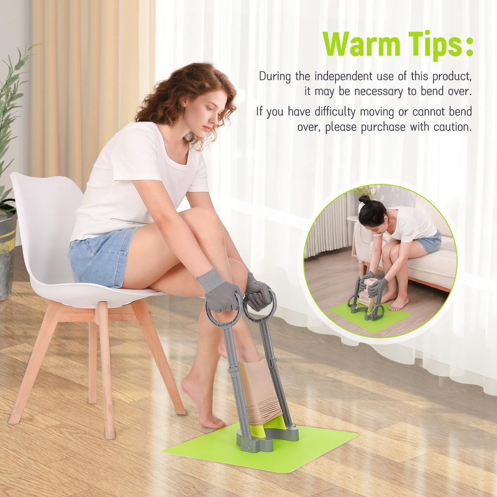 Compression Sock Aid Device | with Silicone Anti Slip Mat, Make The Compression Stockings Fit Properly | Sock Aid Device for Seniors | Sock Assistant Device