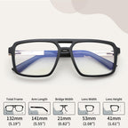 FEISEDY Retro Aviator Blue Light Glasses for Men Women Square Frame Computer Reading/TV/Phones Glasses B0209