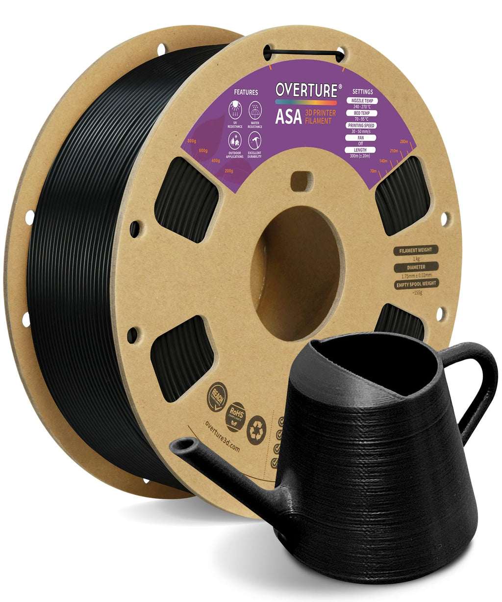 OVERTURE ASA Filament 1.75mm, UV & Weather Resistant for Outdoor