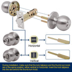 Lanwandeng 4 Pack Door Knobs with Lock and Key,All Keyed Same Entry Door Knob, Exterior and Interior Door Lock, Door Handle Satin Nickel