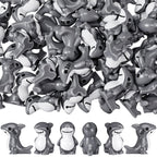 Soulchen 50 Pcs Mini Resin Shark Figurine Small Shark Figurine for Desktop Decoration Miniature Animal Statue for Landscape Living Room Office Kitchen Bathroom Prank and Prop Party Gifts