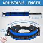 Gait Belt for Seniors, Transfer Belt with 7 Nylon Padded Handles, Medical Belt for Lifting Patients, Safety Gait Belt for Elderly Easy to Use Quick Release Buckle(Blue)