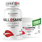 Hallusa Natural Hallosmine Advance Diosmin 1000mg + Bonus Leg Cream | Circulation & Vein Support | Swelling & Heavy Legs, Lymphatic Drainage, Blood Flow, Vascular Health & Visible Veins, 60 Capsules