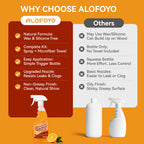 Alofoyo 2-in-1 Furniture Polish Wood Cleaner - 2Pack Natural Orange Oil Spray Protect Wood Surface Safely, Enhanced Furniture Restorer Finish Cabinets, Tables, Antique, Floor, 32oz Total