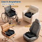 BlissTrends Memory Foam Seat Cushion for Office Chair & Car Seat, Black