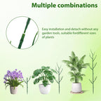 PERSZEN 15 Pack Stackable Plant Support Stakes, Garden Trellis for Climbing Plants Indoor and Outdoor Use, Plant Accessories for Potted Plants Monstera, Plant Sticks for Climbing Plant Stems